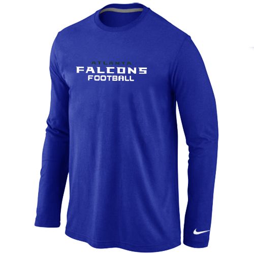 Nike Atlanta Falcons Authentic Font Long Sleeve NFL T-Shirt - Blue